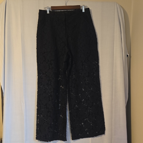 Express Pants - Express Trouser High Waist Black Lace Pants Size 10S